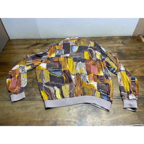 Alan Stuart Shirt Mens Multicolor Abstract Art Pullover Short Sleeve Banded XL - Picture 12 of 12